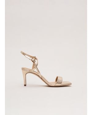 Phase Eight Metallic Strappy Sandals - Natural
