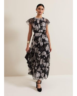Phase Eight Jordine Floral Print Midaxi Dress - Natural