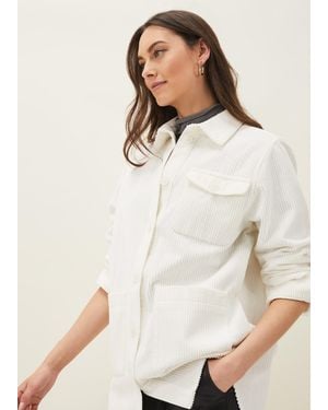 Phase Eight Katrina Corduroy Shacket - Natural