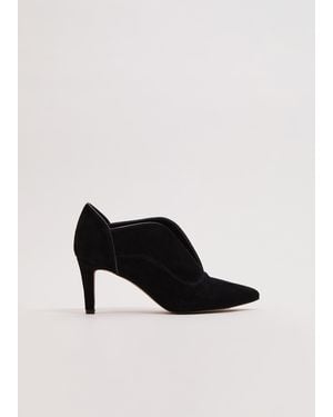 Phase Eight Suede Split Front Shoe Boot - Black
