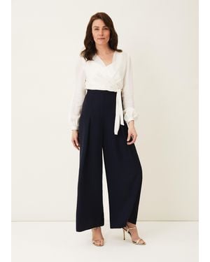 Phase Eight Rachael Wide Leg Jumpsuit - Blue