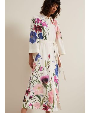Phase Eight Salli Printed Shirt Dress - Natural
