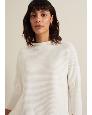 Phase Eight Elise Ripple Jumper - White