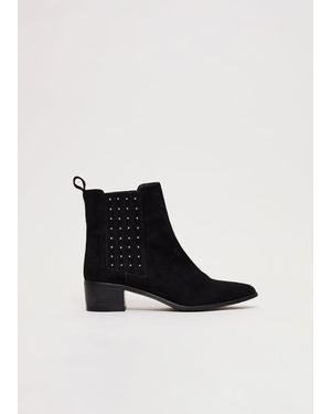 Phase Eight Suede Studded Ankle Boot - White