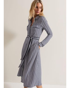 Phase Eight Valerie Geometric Jersey Dress - Grey