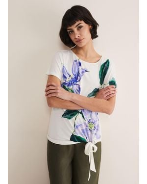 Phase Eight Fiorella Tie Front Top - White