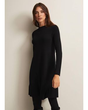 Phase Eight Vickie Fine Knit Mini Dress - Black
