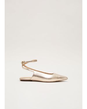 Phase Eight Ankle Strap Flat Shoes - Natural