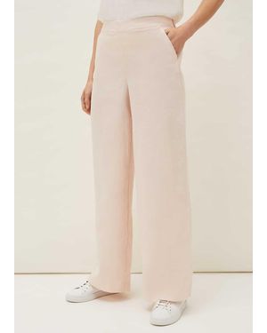 Phase Eight Keller Linen Wide Leg Suit Trouser - Pink