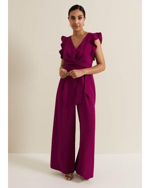 Phase Eight Petite Ayla Ruffle Jumpsuit - Purple