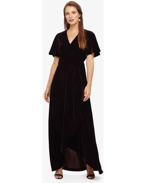 Phase Eight Kiki Velvet Wrap Maxi Dress - Black