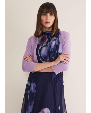 Phase Eight Salma Lightweight Knitted Jacket - Blue