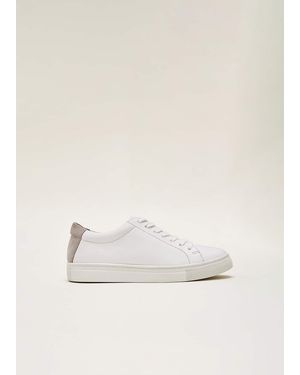 Phase Eight Fleur Leather Trainers - Natural