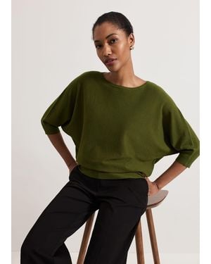Phase Eight Cristine Batwing Knitted Jumper - Green
