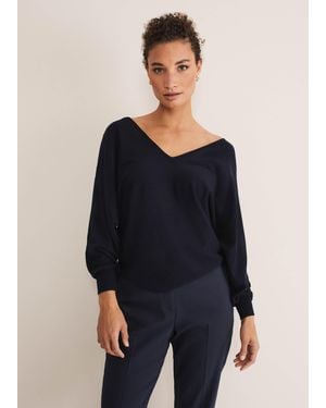 Phase Eight Ariana Embellished Top - Blue