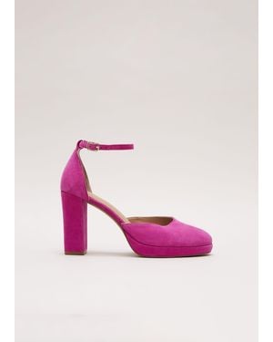 Phase Eight Suede Platform Shoes - Pink