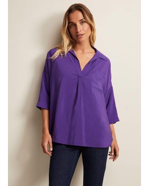 Phase Eight Cynthia Longline Shirt - Purple