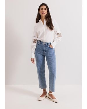 Phase Eight Lexi Crop Straight Jean - Blue