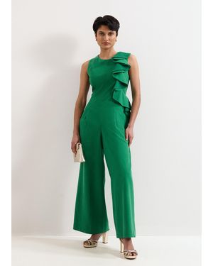 Phase Eight Jillian Ruffle Jumpsuit - Green