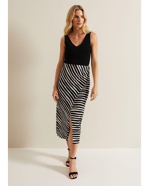 Phase Eight Rory Jersey Printed Maxi Skirt - Natural