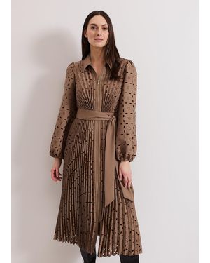 Phase Eight Ryley Cut Out Shirt Dress - Brown