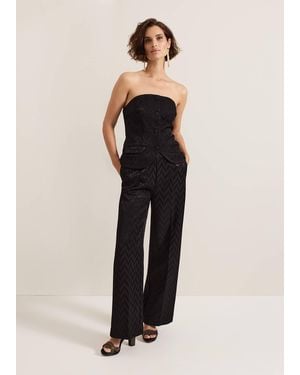 Phase Eight Adalynn Jacquard Suit Trouser - Natural
