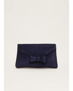 Phase Eight Structured Bow Clutch - Blue