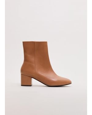 Phase Eight Leather Block Boot - White