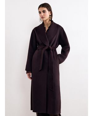 Phase Eight Petite Daisy Smart Long Wool Coat - Blue