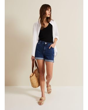 Phase Eight Denise Denim Shorts - Blue