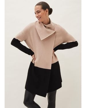 Phase Eight Paloma Colourblock Knit Coat - Multicolour