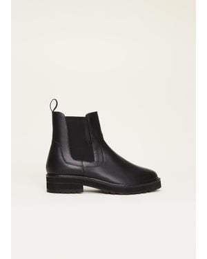 Phase Eight Casual Leather Pull On Ankle Boots - Black