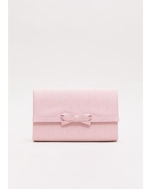 Phase Eight Grosgrain Bow Clutch Bag - Pink