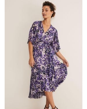 Phase Eight Juliette Floral Fil Coupe Wrap Dress - Multicolour
