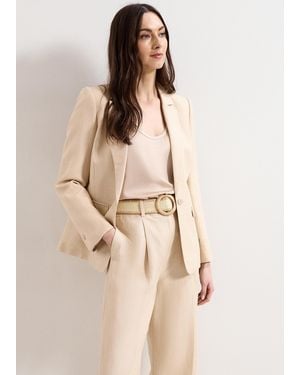Phase Eight Elena Linen Blazer - Natural