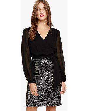 Phase Eight Janessa Sequined Dress - Black
