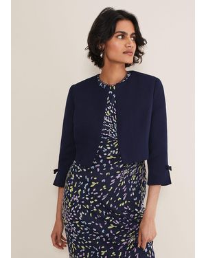 Phase Eight Zoelle Bow Detail Jacket - Blue