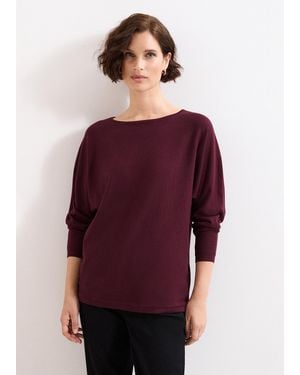 Phase Eight Cristine Batwing Longline Knitted Jumper - Purple