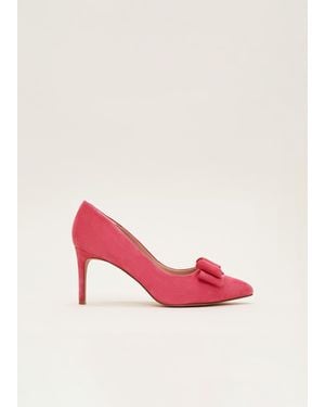 Phase Eight Suede Bow Front Court Shoes - Pink
