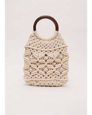 Phase Eight Macrame Bucket Bag - Natural