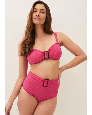 Phase Eight Annabelle Textured Tankini Brief - Pink