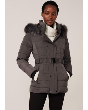 Phase Eight Leona Short Puffer Coat - Grey