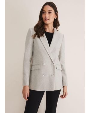 Phase Eight Drew Wool Blazer - Natural