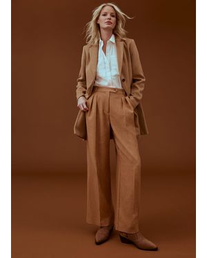 Phase Eight Dola Wide Leg Boucle Trouser - Brown