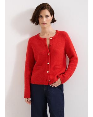 Phase Eight Jade Mohair Blend Cardigan - Red