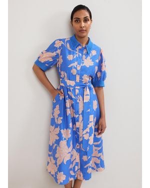Phase Eight Petite Delphine Floral Shirt Dress - Blue