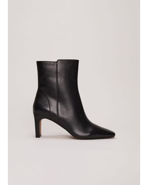 Phase Eight Leather Ankle Boots - Black