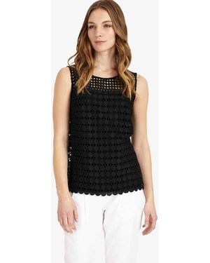 Phase Eight Alba Lace Blouse - Black