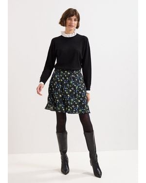 Phase Eight Ilaria Flippy Skirt - Black