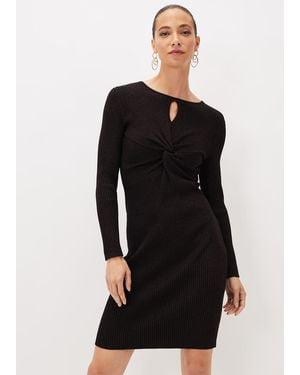 Phase Eight Dielle Shimmer Twist Dress - Black